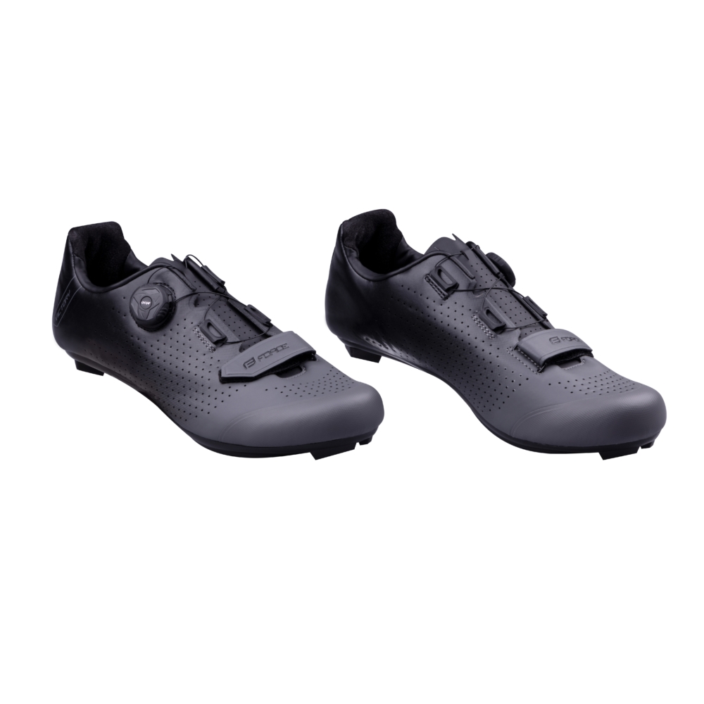 FORCE ROAD VICTORY országúti kerékpáros cipő szürke-fekete