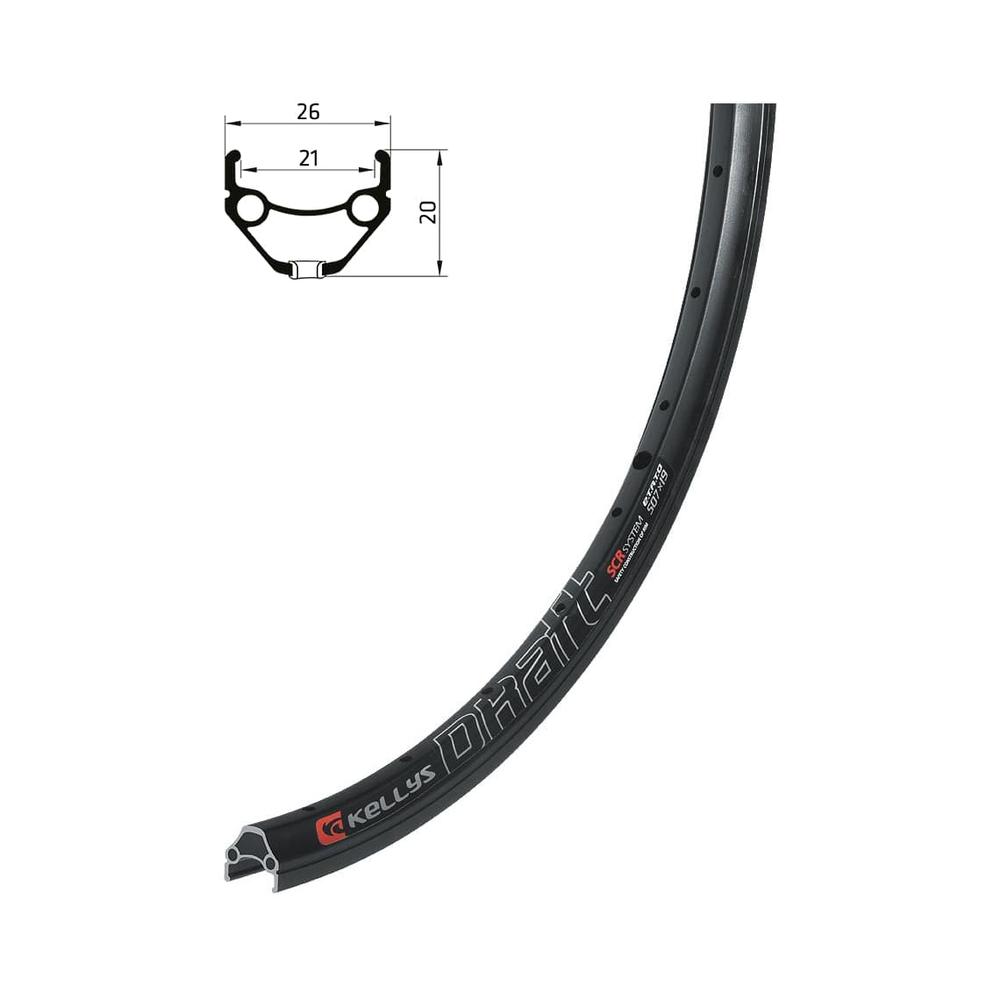 KLS DRAFT DSC Abroncs, 32H, AV, 24" black
