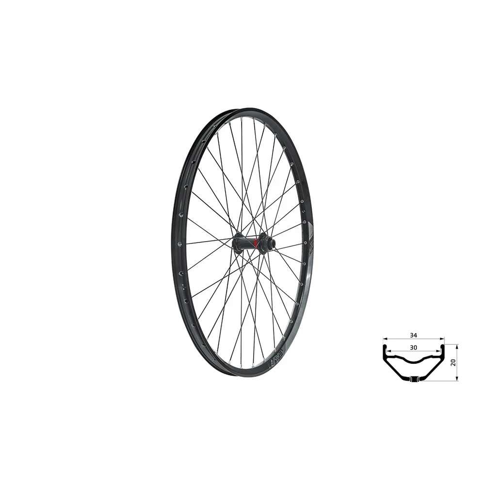 KLS VALOR 3 DSC F, 27,5", black fűzött első kerék