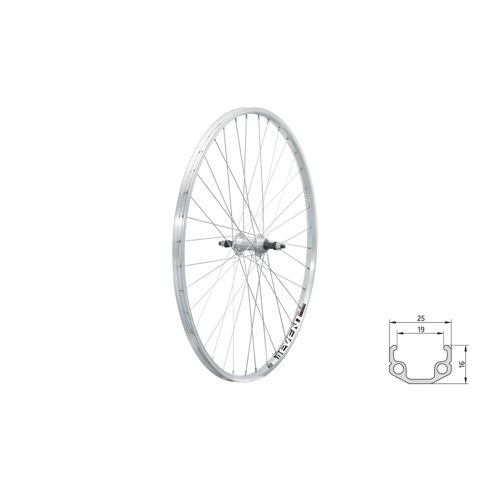 KLS EVENT V-brake R, 28", silver fűzött hátsó kerék