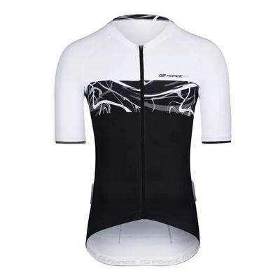 FORCE ART kerékpáros mez fekete-fehér