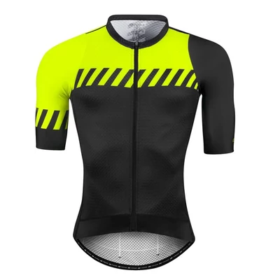 FORCE FASHION kerékpáros mez fekete-fluo