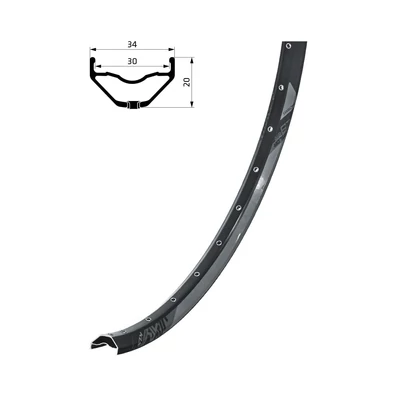 KLS VALOR 3 DSC Abroncs, 32H, 1 Nit, FV, 27,5" black