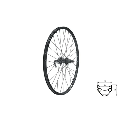 KLS DRAFT DSC R, 27,5", black fűzött hátsó kerék