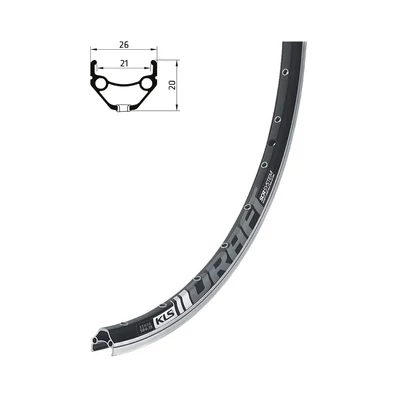 KLS Abroncs DRAFT csiszolt, 32H, 1 Nit, AV, 27,5" black