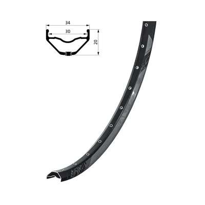 KLS Abroncs VALOR 3 DSC, 32H, 1 Nit, FV, 27,5" black