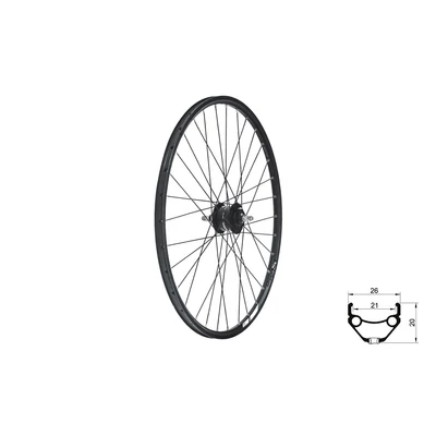 KLS Fűzött első kerék DRAFT Dynamo DSC, 28/29", black