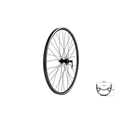 KLS Fűzött első kerék DRAFT DSC 23 F, 28/29", black