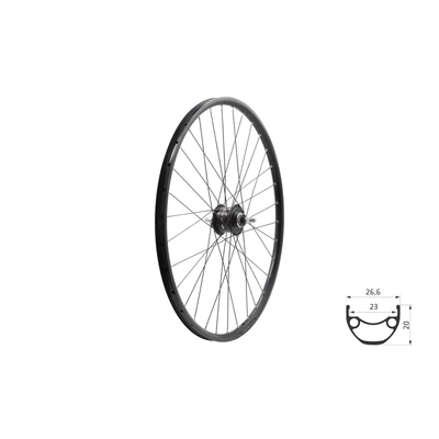 KLS Fűzött első kerék DRAFT DSC 23 Dynamo, 28/29", black